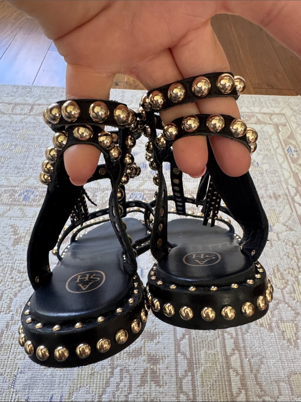 ASH PRECIOUS TEXTURE STUDDED FLAT SANDAL Side 38 - Picture 7 of 11